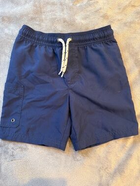Carter's Dark Blue Boys Swim Shorts with White Drawstring
